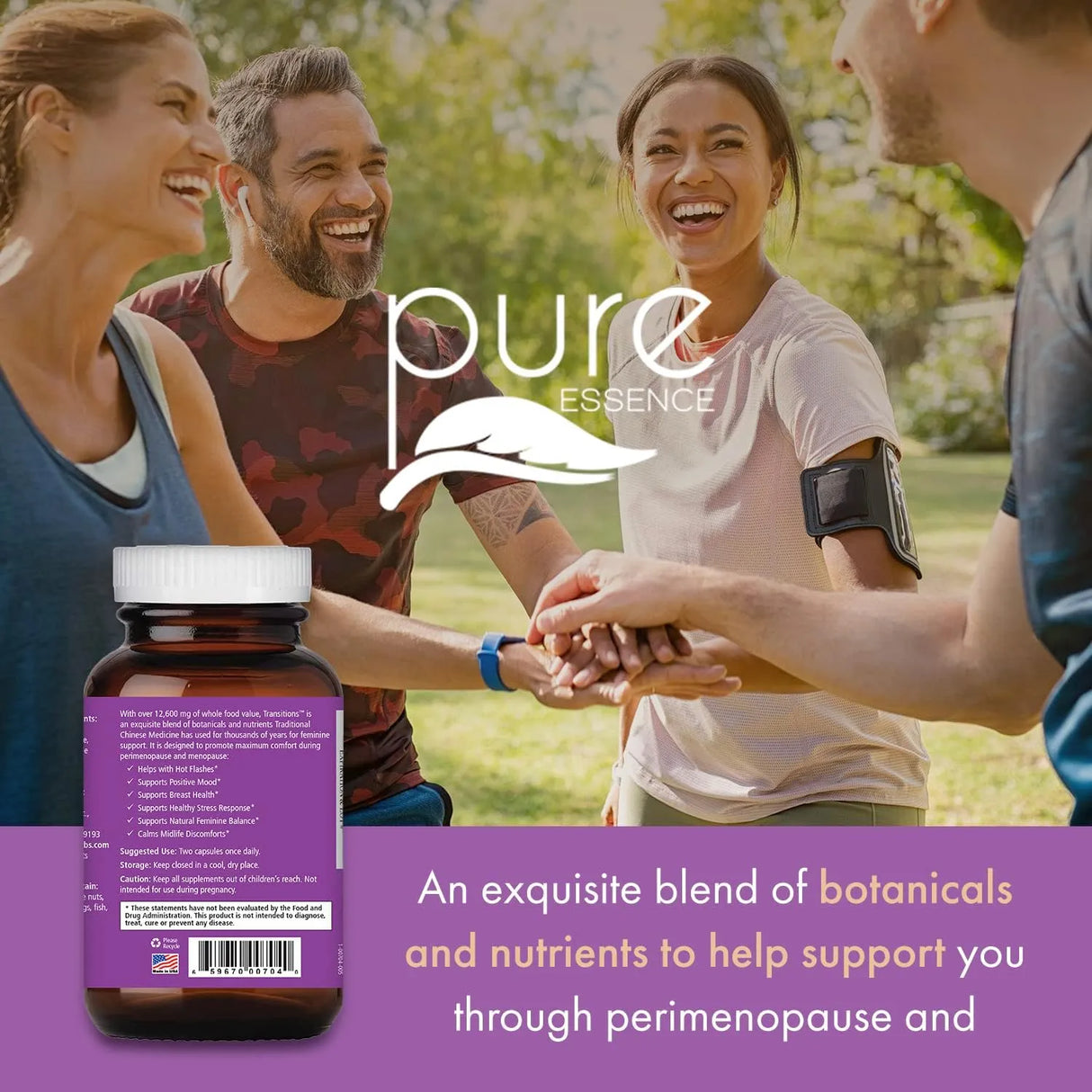 PURE ESSENCE LABS - Pure Essence Labs Transitions Menopause Relief 60 Capsulas - The Red Vitamin MX - Suplementos Alimenticios - {{ shop.shopifyCountryName }}