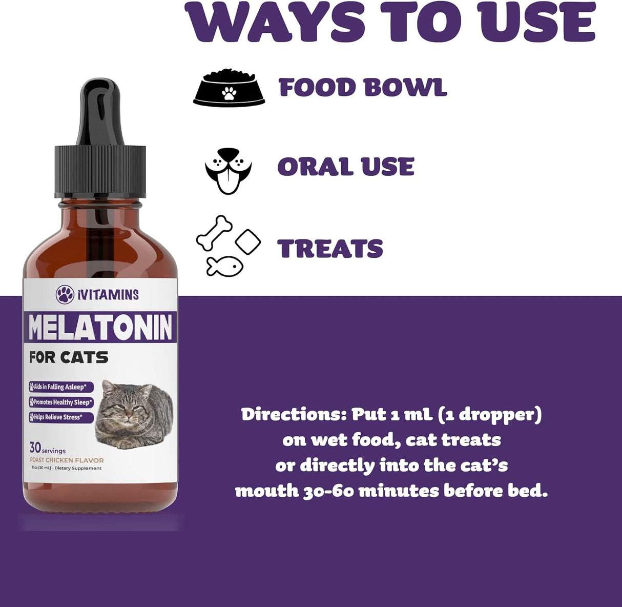 iVitamins Melatonin for Cats 1 Fl.Oz.
