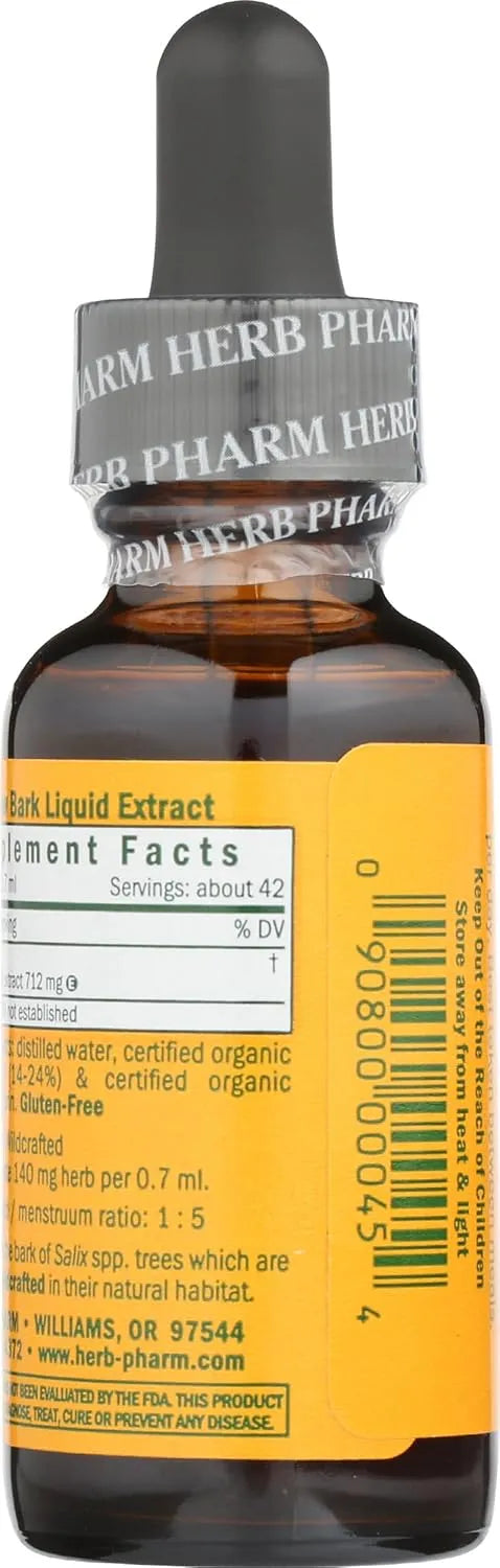 HERB PHARM - Herb Pharm Willow Bark Liquid Extract 1 Fl.Oz. - The Red Vitamin MX - Suplementos Alimenticios - {{ shop.shopifyCountryName }}