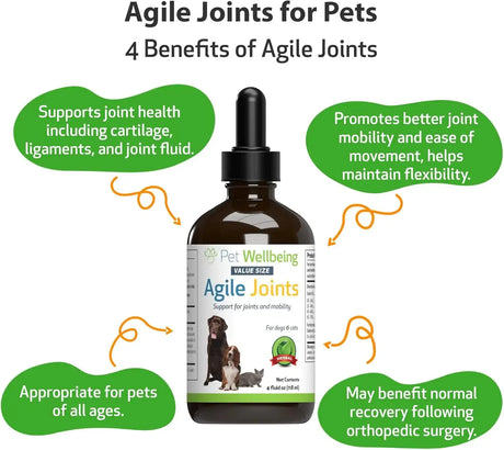 PET WELLBEING - Pet Wellbeing Agile Joints for Dogs 4 Fl.Oz. - The Red Vitamin MX - Cuidado De Cadera Y Articulaciones Para Perros - {{ shop.shopifyCountryName }}