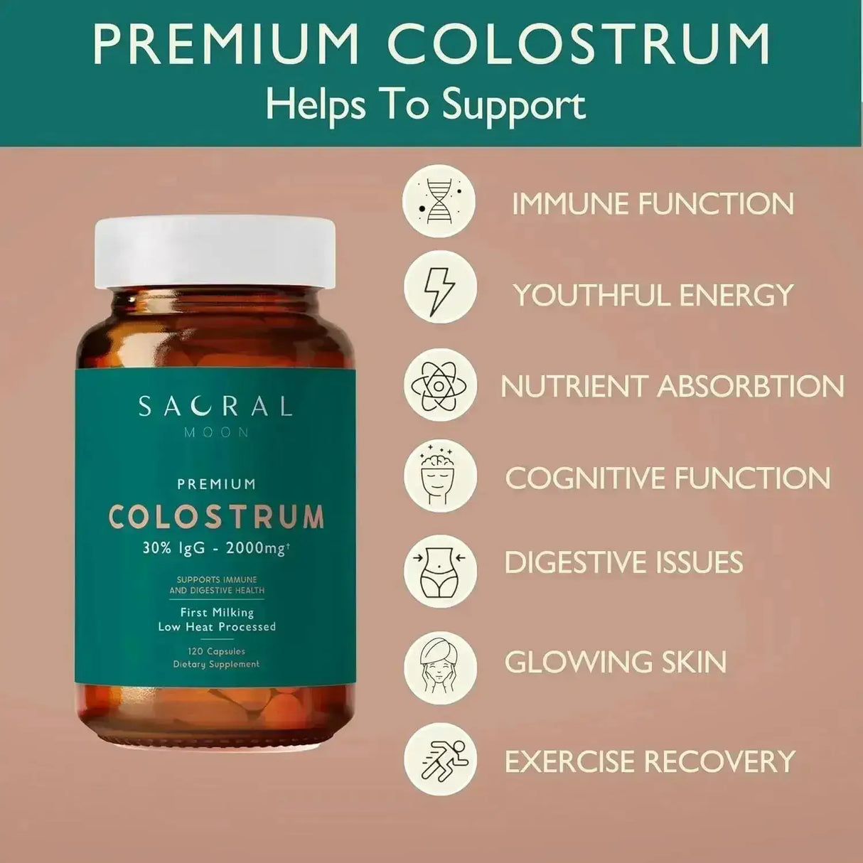 SACRALMOON - SACRALMOON Colostrum 2000Mg. 120 Capsulas - The Red Vitamin MX - Suplementos Alimenticios - {{ shop.shopifyCountryName }}