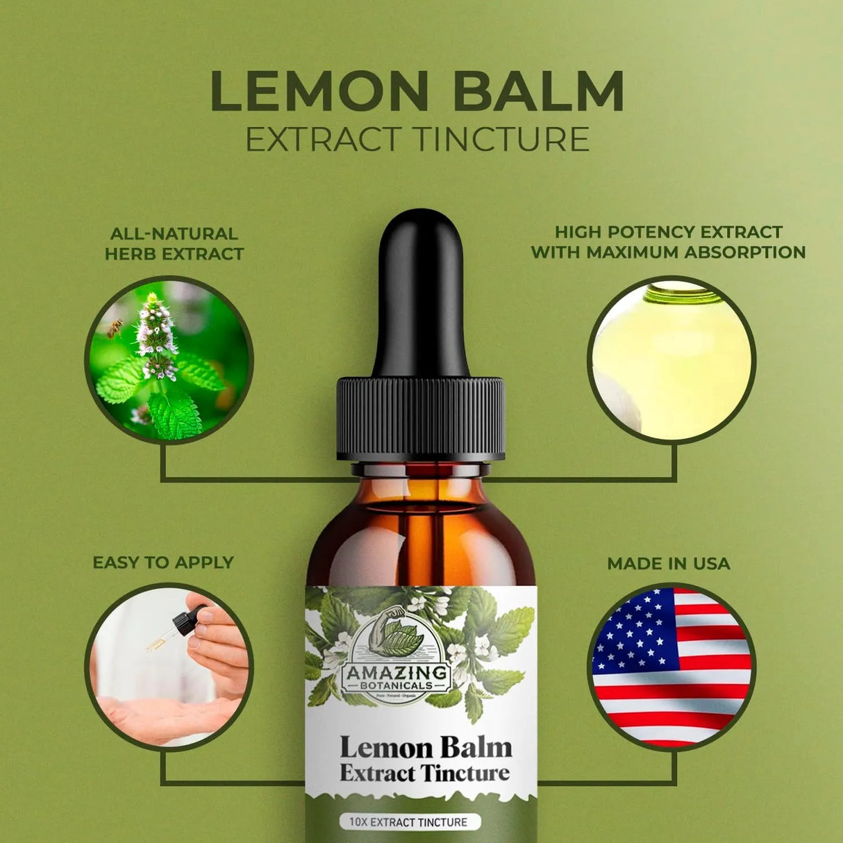 AMAZING BOTANICALS - Amazing Botanicals Lemon Balm 10X Extract Tincture 30Ml. - The Red Vitamin MX - Suplementos Alimenticios - {{ shop.shopifyCountryName }}