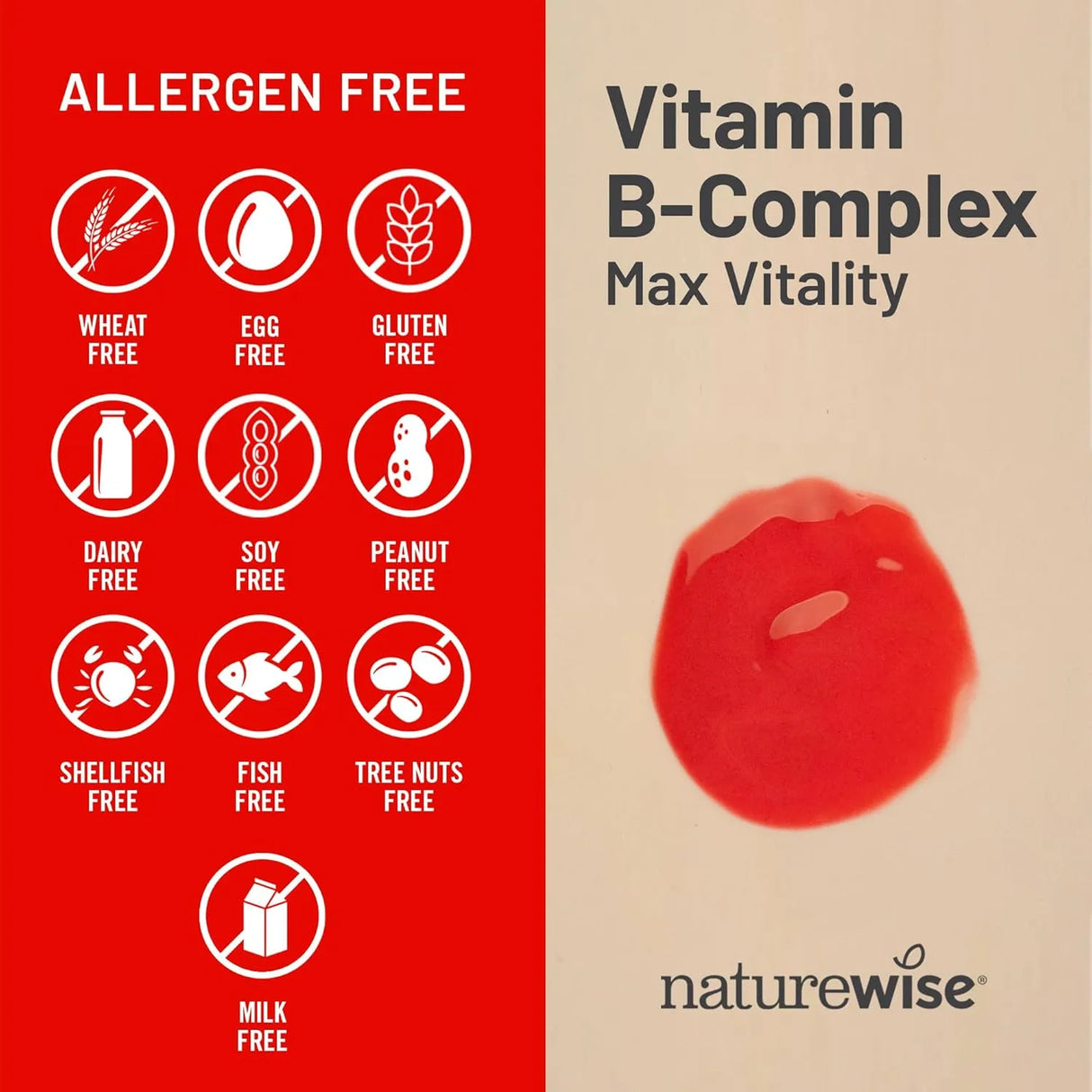 NATUREWISE - NatureWise Vitamin B Complex 150 Capsulas Blandas - The Red Vitamin MX - Suplementos Alimenticios - {{ shop.shopifyCountryName }}