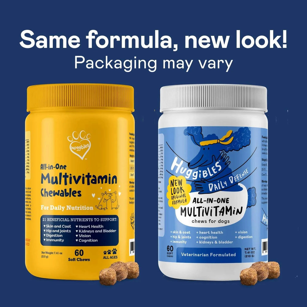 HUGGIBLES - Huggibles All-in-1 Dog Multivitamins 60 Masticables - The Red Vitamin MX - Multivitamínicos Para Perros - {{ shop.shopifyCountryName }}
