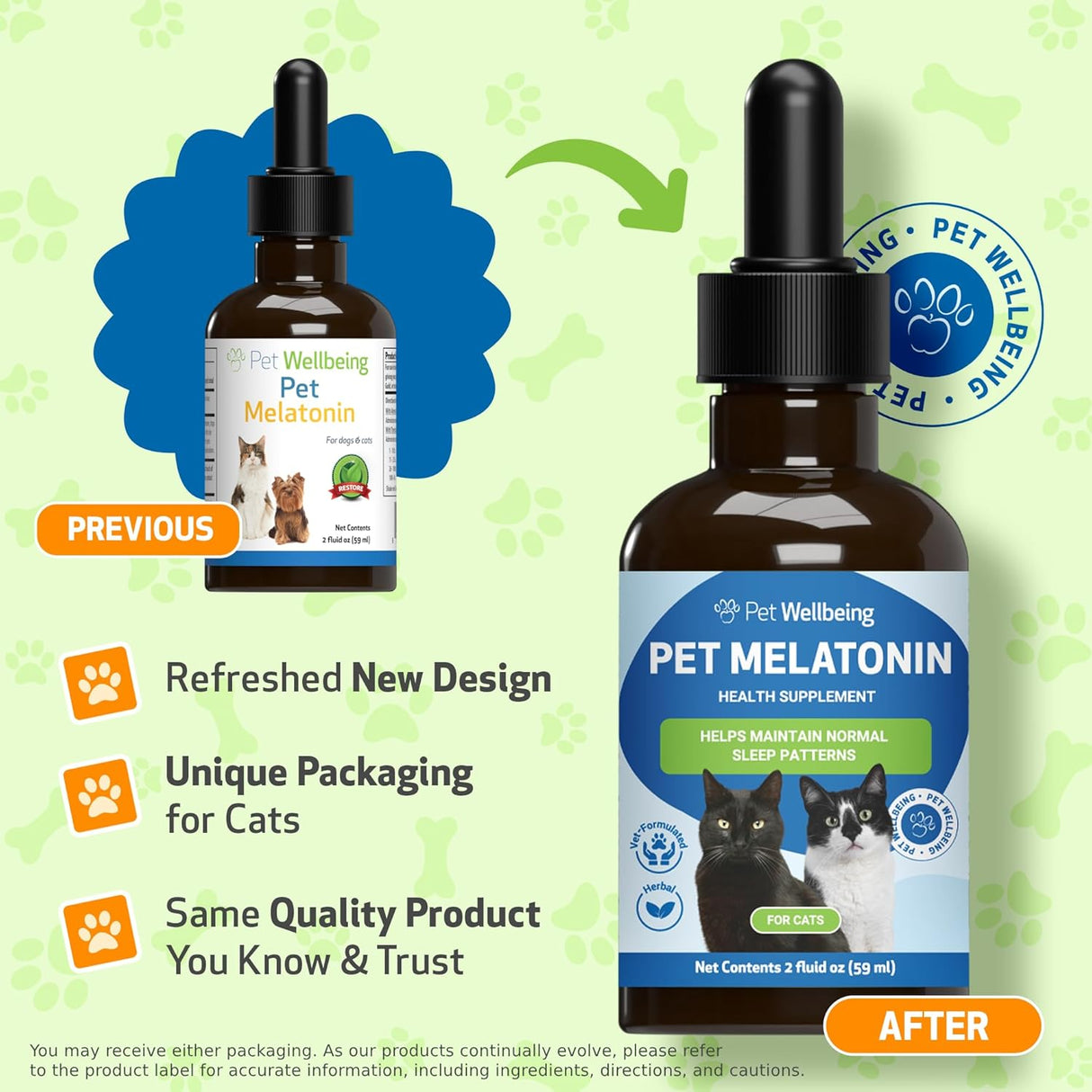 Pet Wellbeing Pet Melatonin for Cats 2 Fl.Oz.