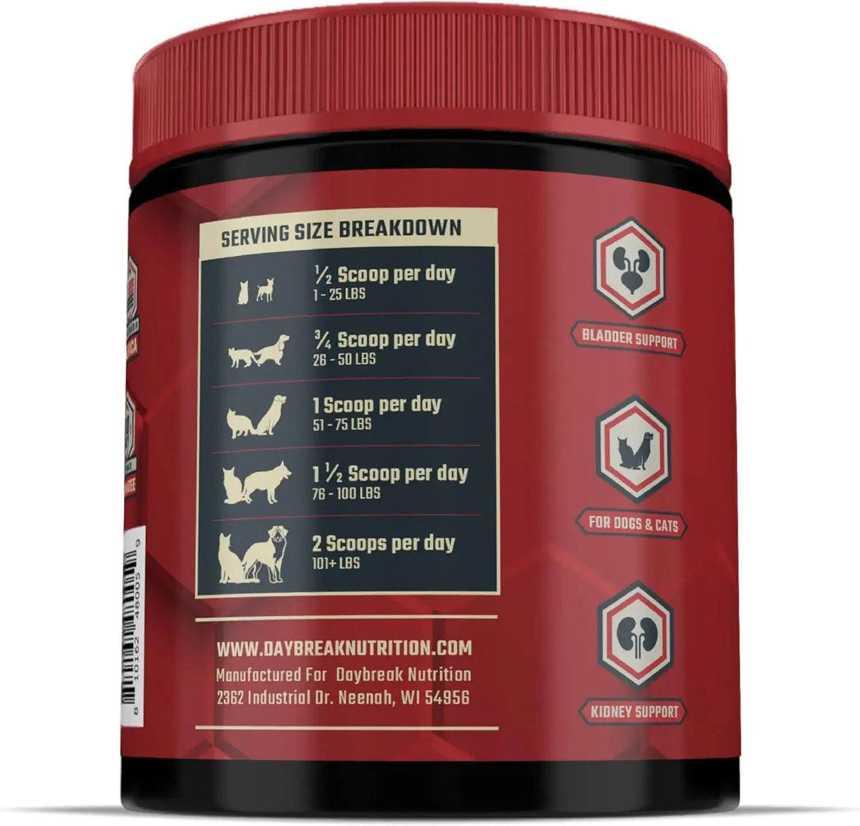 DAYBREAK NUTRITION - Daybreak Nutrition Bladder and Kidney Relief for Dogs & Cats 120Gr. - The Red Vitamin MX - Salud De Tracto Urinario Para Perros - {{ shop.shopifyCountryName }}