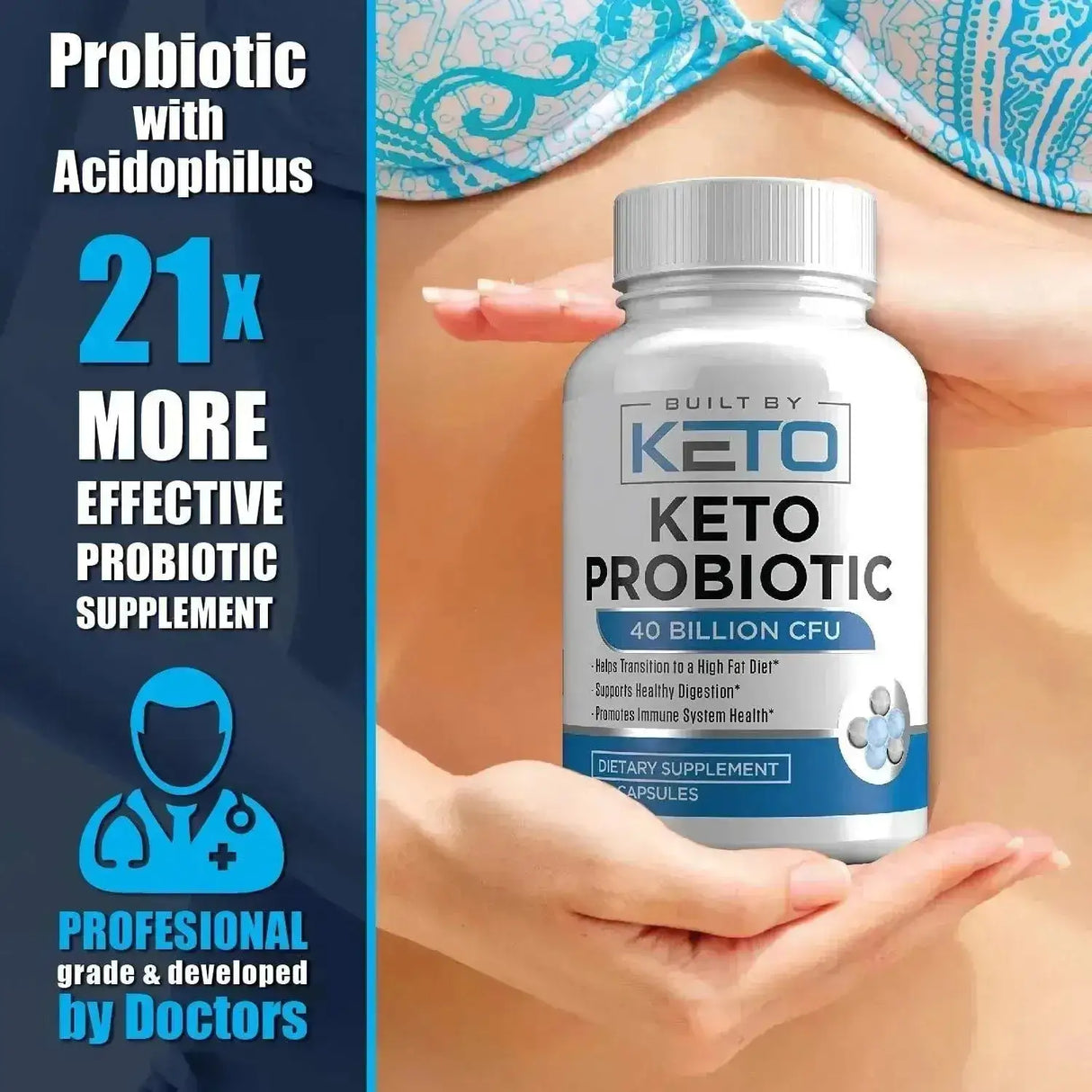 BUILT BY KETO - Built by Keto Probiotics with Prebiotic 60 Capsulas - The Red Vitamin MX - Suplementos Alimenticios - {{ shop.shopifyCountryName }}