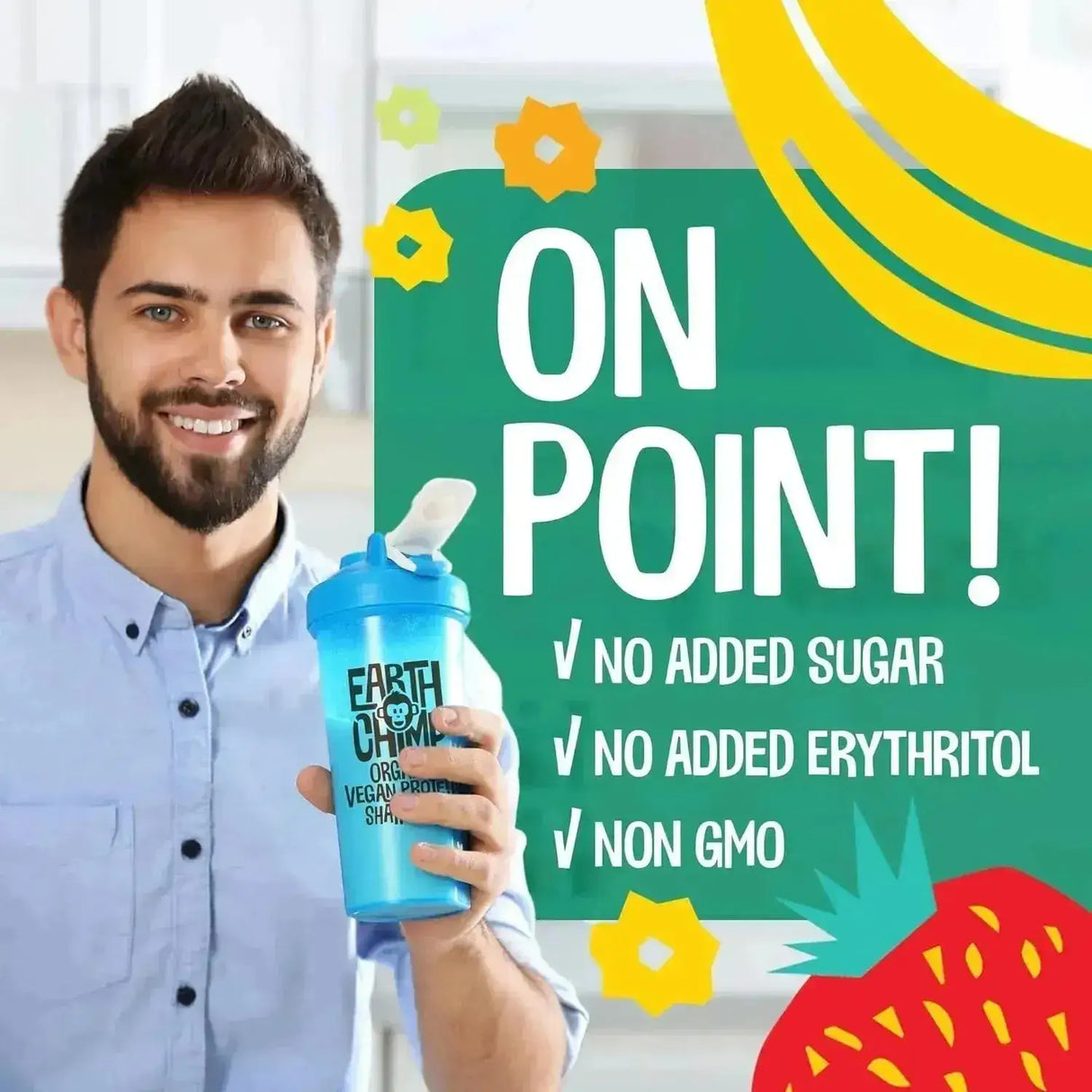 EARTHCHIMP - EarthChimp Organic Vegan Protein Powder 26 Servicios Plain & Unsweetened 910Gr. - The Red Vitamin MX - Suplementos Alimenticios - {{ shop.shopifyCountryName }}