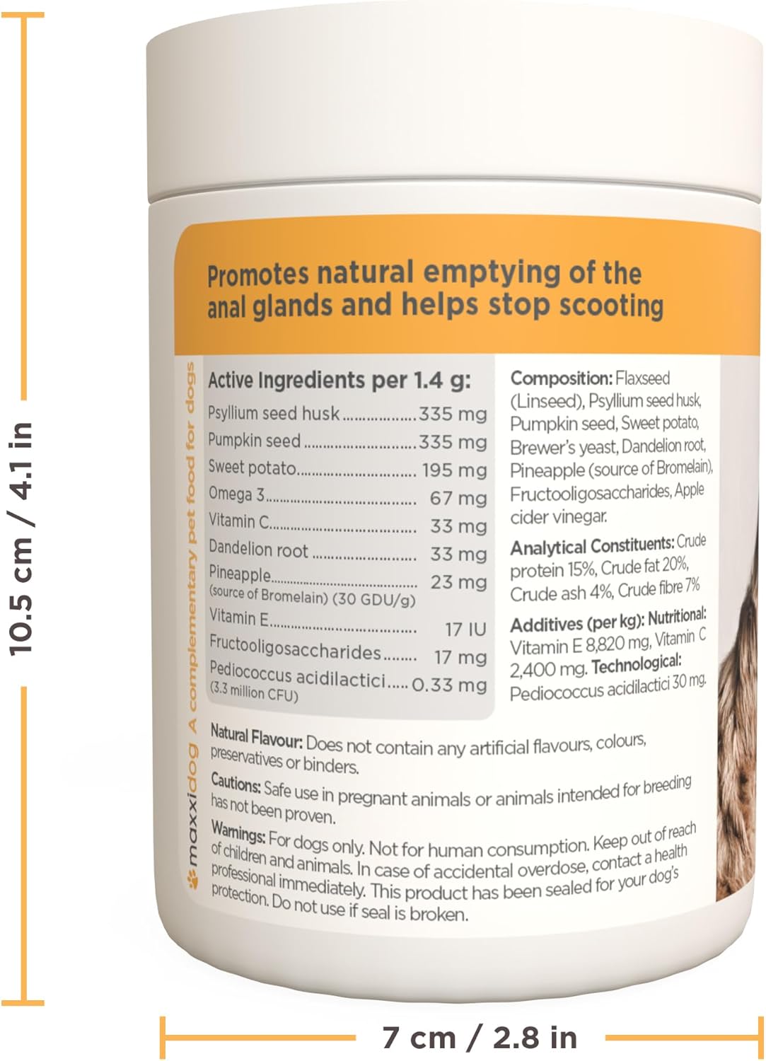 maxxipaws maxxiscoot Anal Gland & Digestive Health Support for Dogs 140Gr.