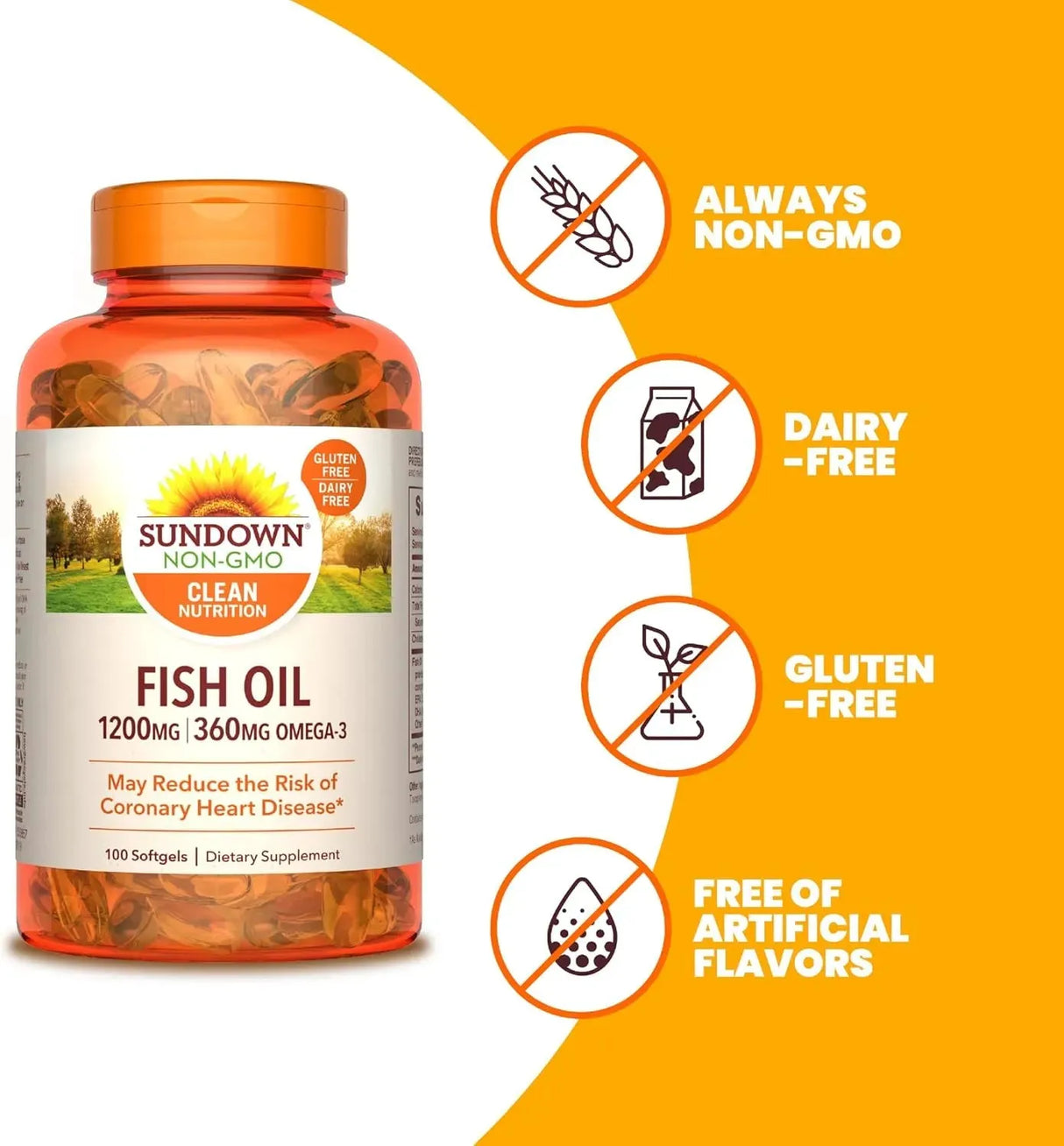 SUNDOWN - Sundown Fish Oil 1200Mg. 100 Capsulas Blandas - The Red Vitamin MX - Suplementos Alimenticios - {{ shop.shopifyCountryName }}
