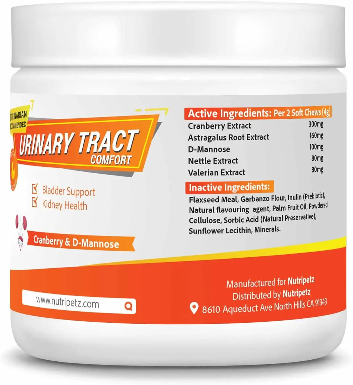 NUTRIPETZ - Nutripetz Urinary Comfort Chews for Dogs 120 Masticables - The Red Vitamin MX - Salud De Tracto Urinario Para Perros - {{ shop.shopifyCountryName }}