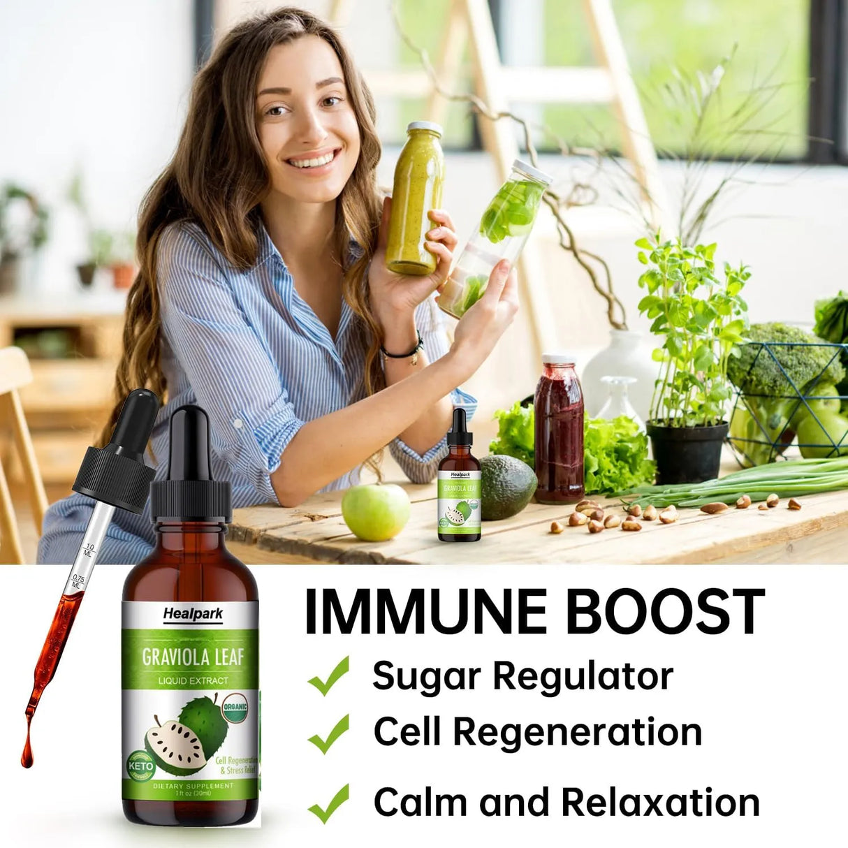 HEALPARK - Healpark Soursop Bitters Liquid Graviola Leaf Extract 1 Fl.Oz. - The Red Vitamin MX - Suplementos Alimenticios - {{ shop.shopifyCountryName }}