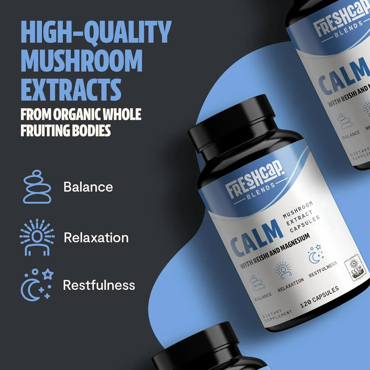FRESHCAP - FreshCap 5-in-1 Calm with Reishi and Magnesium 120 Capsulas - The Red Vitamin MX - Suplementos Alimenticios - {{ shop.shopifyCountryName }}