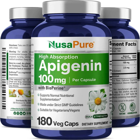 NUSAPURE - NusaPure Apigenin 100Mg. 180 Capsulas - The Red Vitamin MX - Suplementos Alimenticios - {{ shop.shopifyCountryName }}