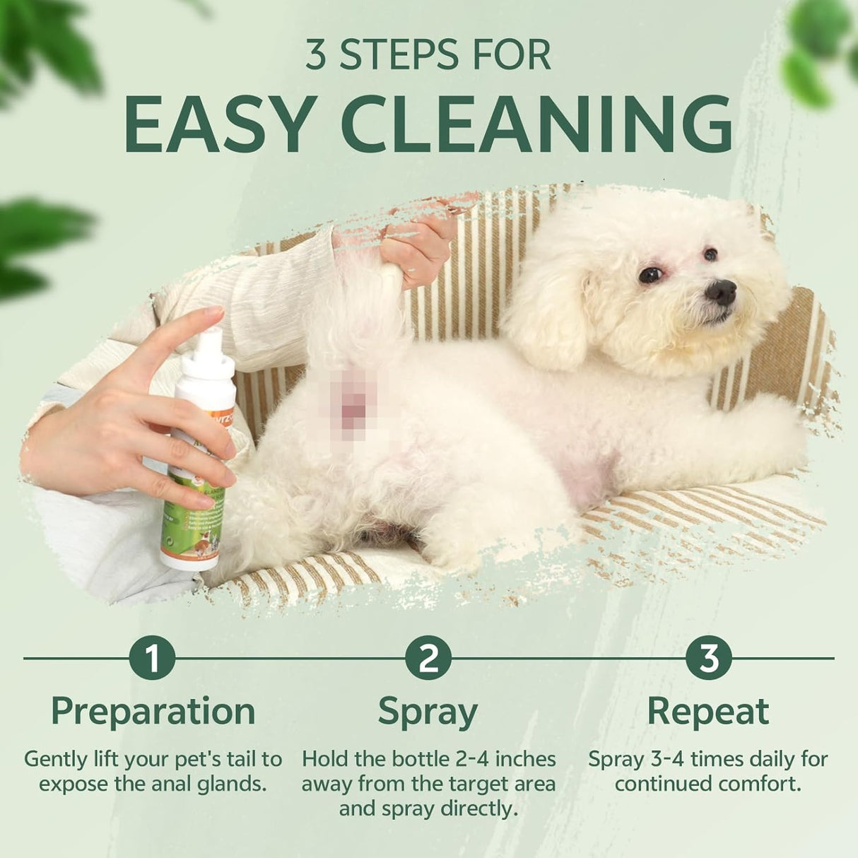 Puyrzoe Dog Anal Gland Spray for All Pets 4.06 Fl.Oz.