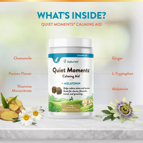 NATURVET - NaturVet Quiet Moments Calming Aid Dog Supplement 70 Masticables - The Red Vitamin MX - Relajantes Para Perros - {{ shop.shopifyCountryName }}