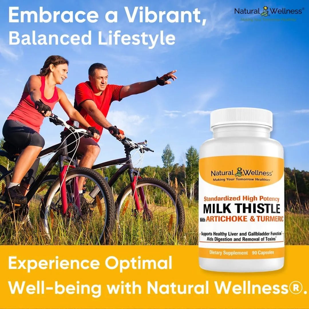 NATURAL WELLNESS - Natural Wellness Milk Thistle with Artichoke & Turmeric 90 Capsulas - The Red Vitamin MX - Suplementos Alimenticios - {{ shop.shopifyCountryName }}