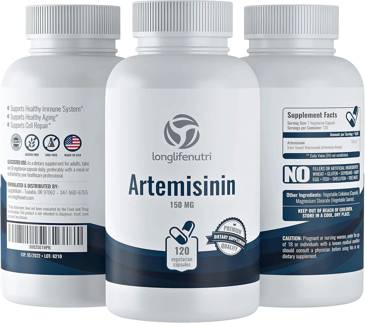 LONGLIFENUTRI - LongLifeNutri Artemisinin 150Mg. 120 Capsulas - The Red Vitamin MX - Suplementos Alimenticios - {{ shop.shopifyCountryName }}