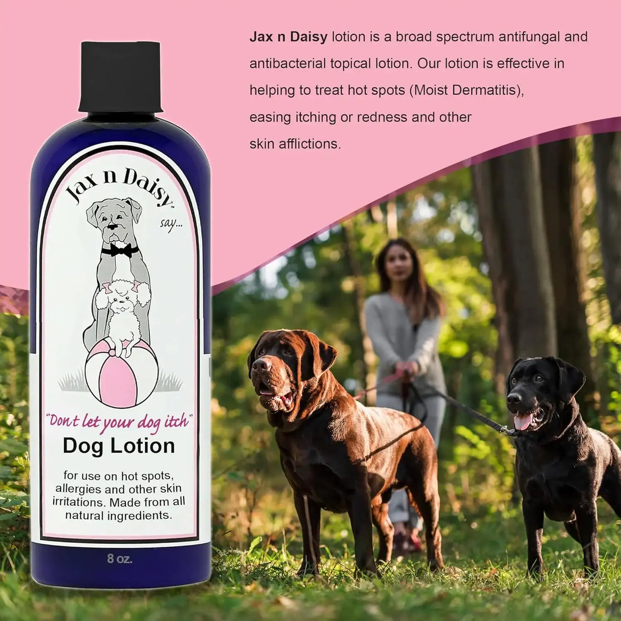 JAX N DAISY - Jax N Daisy Don t let Your Dog Itch Lotion Itch Relief for Dogs 8 Fl.Oz. - The Red Vitamin MX - Remedios Para La Picazón De Perros - {{ shop.shopifyCountryName }}