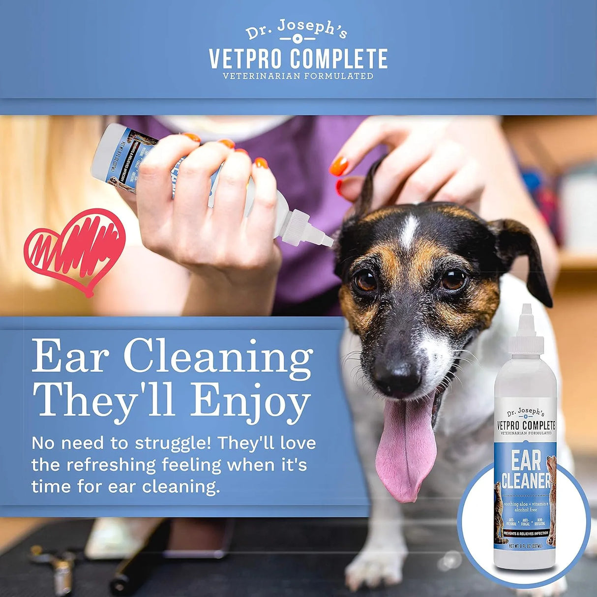 DR. JOSEPH'S - Dr. Joseph's VetPro Complete Dog Ear Cleaner 237Ml. - The Red Vitamin MX - Cuidado Del Oído De Perros - {{ shop.shopifyCountryName }}