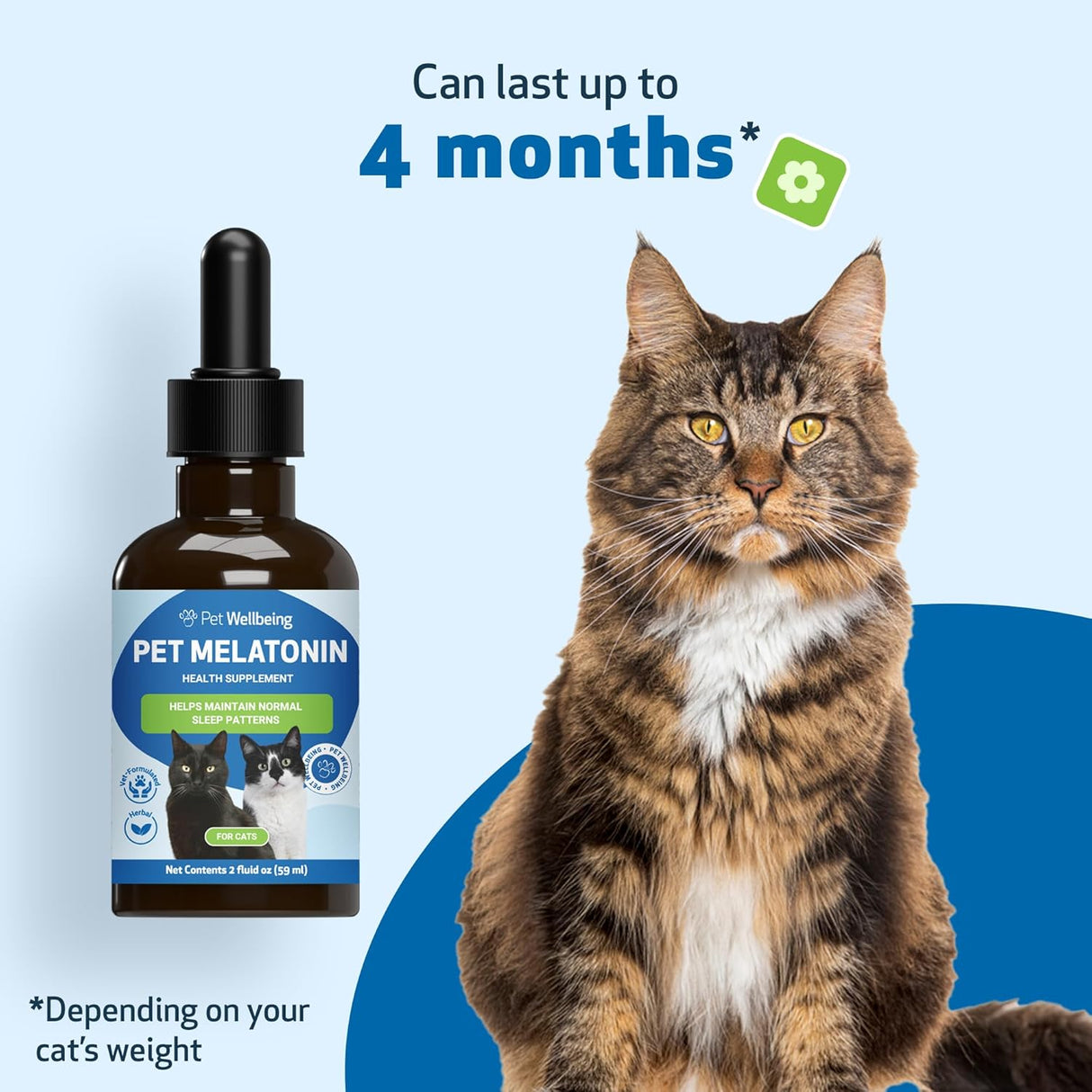 Pet Wellbeing Pet Melatonin for Cats 2 Fl.Oz.