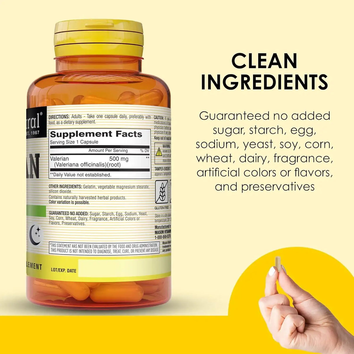 MASON NATURAL - MASON NATURAL Valerian Root 500Mg. 60 Capsulas 3 Pack - The Red Vitamin MX - Suplementos Alimenticios - {{ shop.shopifyCountryName }}