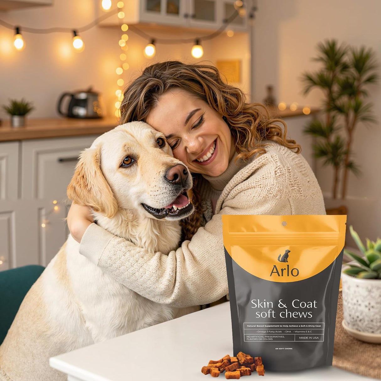 Arlo Pet Supplies Skin and Coat 60 Masticables