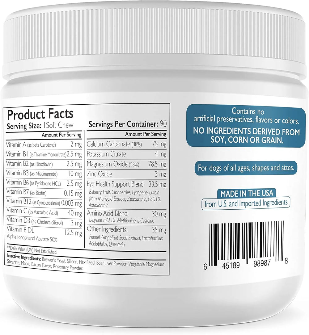 NUTRITION STRENGTH - Nutrition Strength Eye Care for Dogs Daily Vision Supplement 90 Masticables - The Red Vitamin MX - Cuidado De Los Ojos De Los Perros - {{ shop.shopifyCountryName }}
