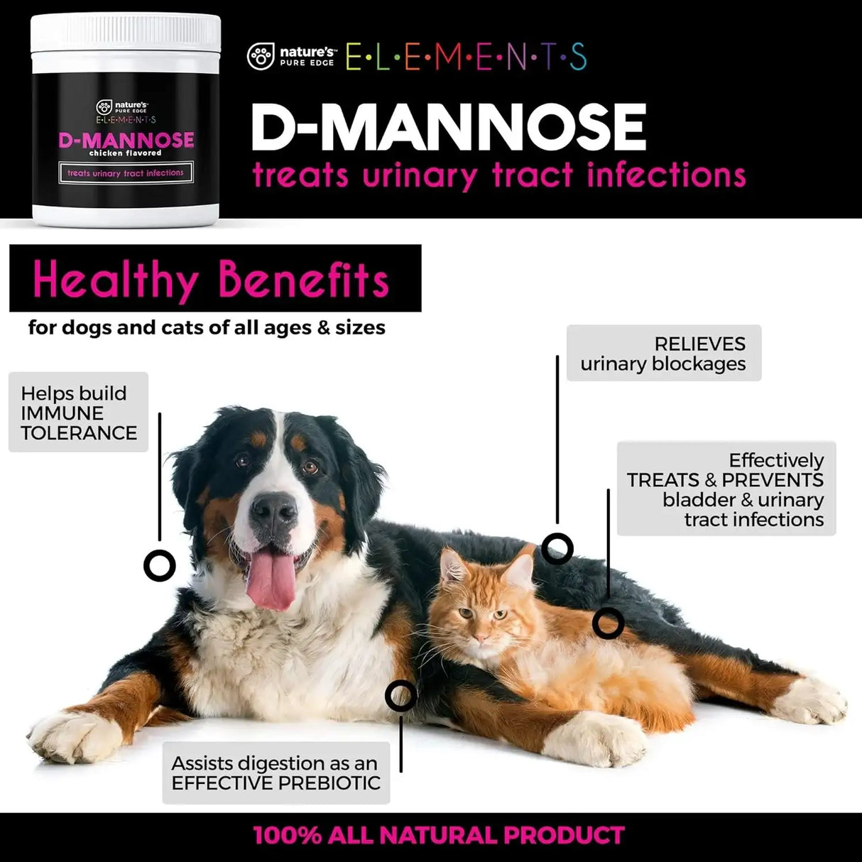 NATURE'S PURE EDGE - Nature's Pure Edge D-Mannose Supplement with Real Chicken for Dogs 115Gr. - The Red Vitamin MX - Salud De Tracto Urinario Para Perros - {{ shop.shopifyCountryName }}