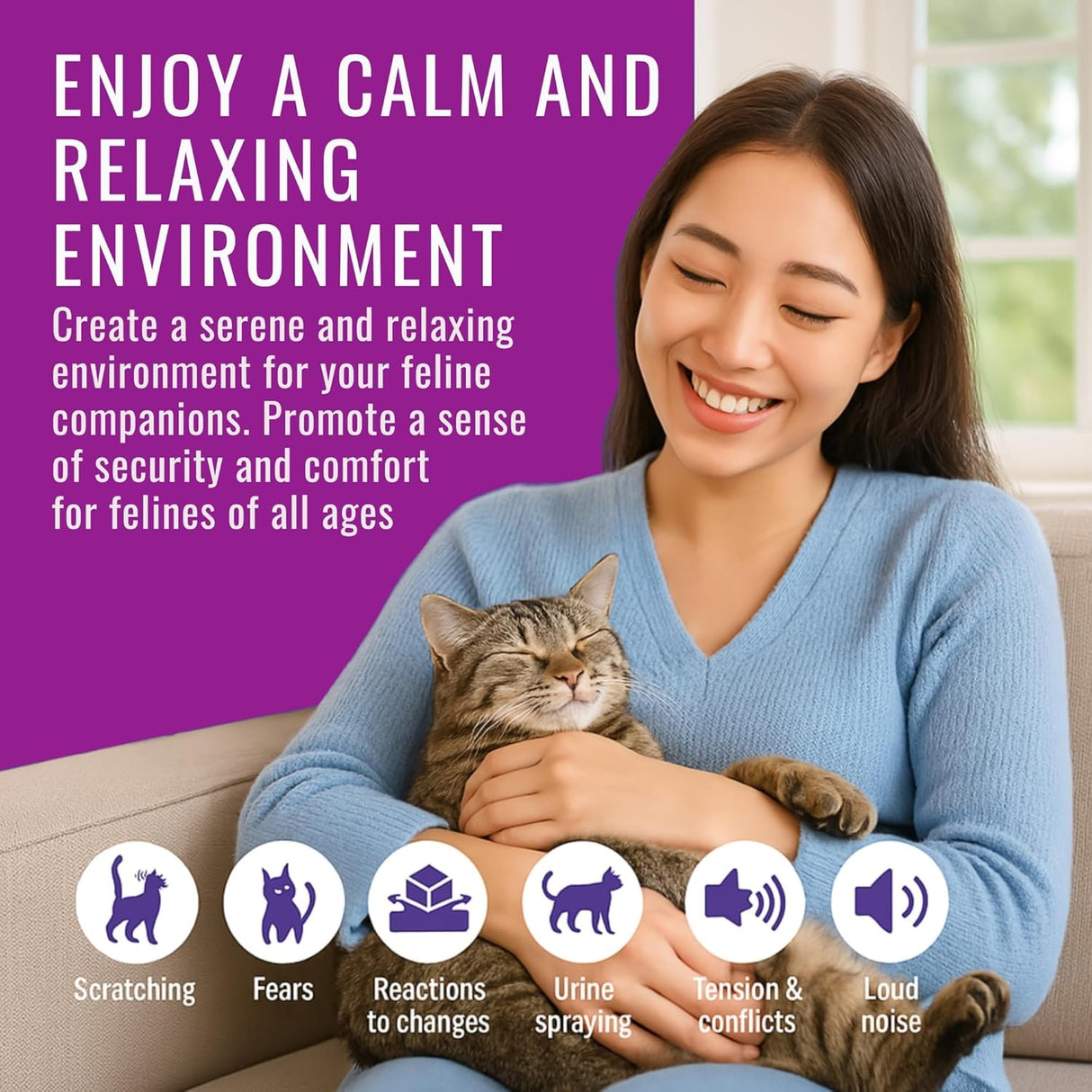 ETEVIVO Cat Calming Pheromone Diffuser 4 Pack