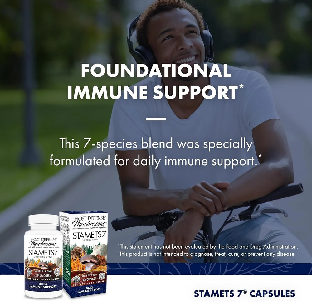 HOST DEFENSE - Host Defense Stamets 7 Species Blend 60 Capsulas - The Red Vitamin MX - Suplementos Alimenticios - {{ shop.shopifyCountryName }}