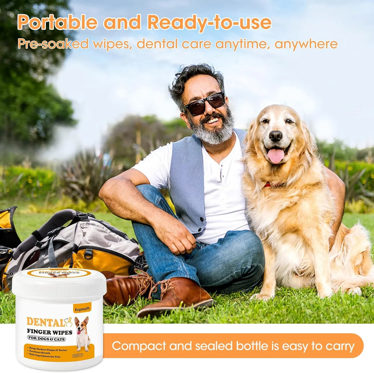 KOPMATH - Kopmath Dog Dental Wipes Unscented 50 Toallitas - The Red Vitamin MX - Cuidado Dental Para Perros - {{ shop.shopifyCountryName }}