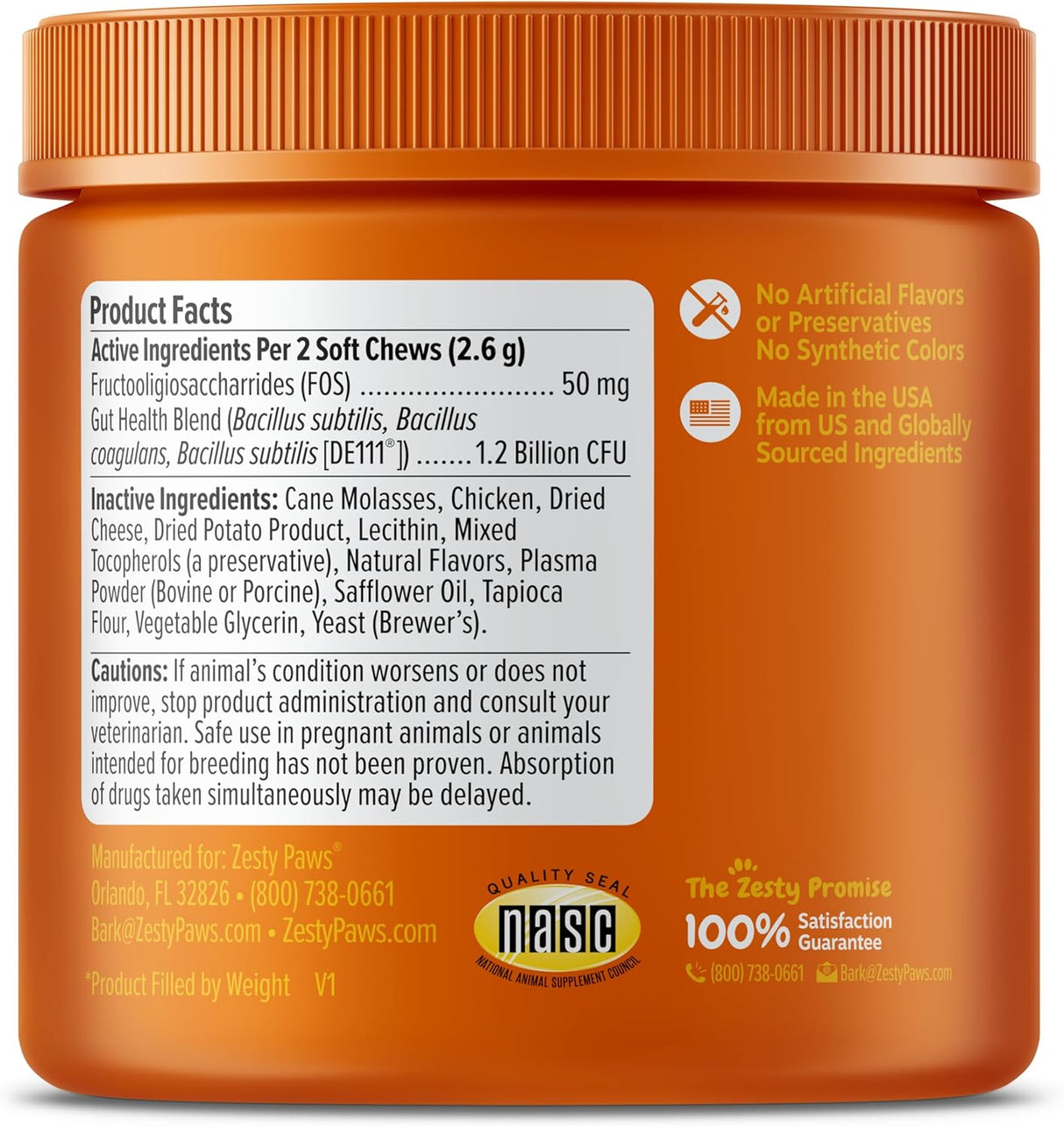 Zesty Paws Probiotic Bites for Cats 60 Masticables