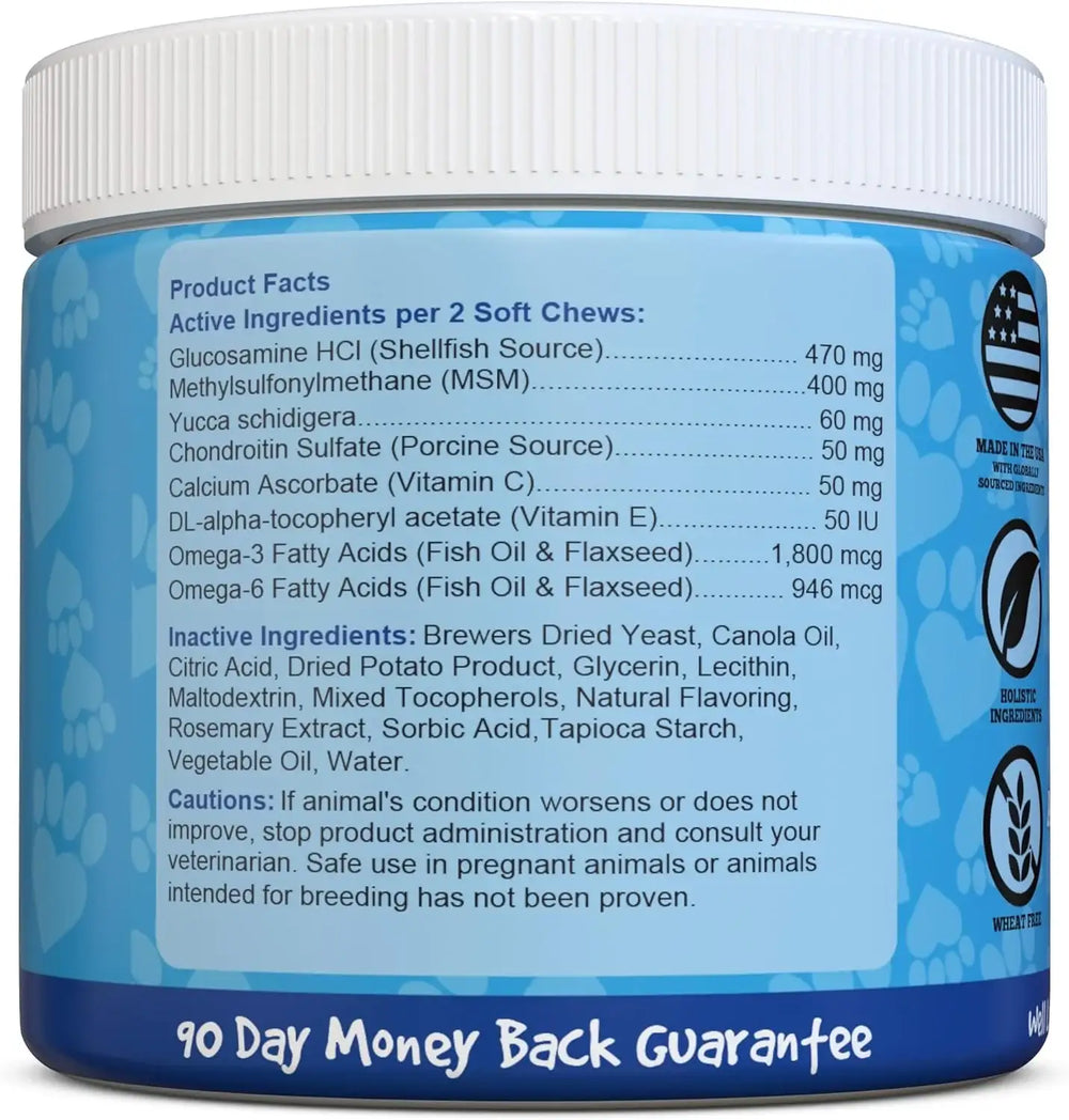 WELL LOVED - Well Loved Hip and Joint Chews with MSM 120 Masticables - The Red Vitamin MX - Cuidado De Cadera Y Articulaciones Para Perros - {{ shop.shopifyCountryName }}