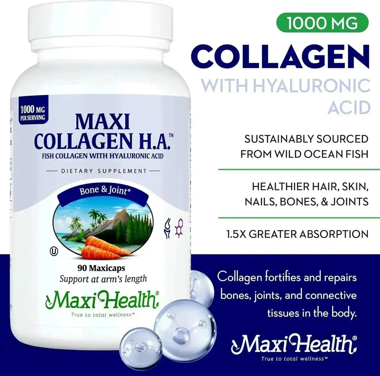 MAXI HEALTH - Maxi Health Collagen with Hyaluronic Acid 1000Mg. 90 Capsulas - The Red Vitamin MX - Suplementos Alimenticios - {{ shop.shopifyCountryName }}