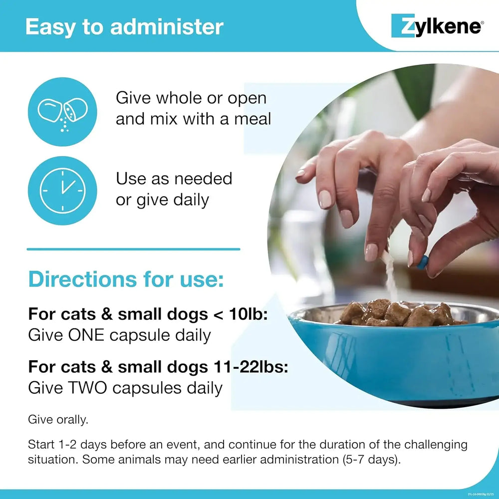 VETOQUINOL - Vetoquinol Zylkene Calming Support Supplement for Small Dogs and Cats 14 Capsulas - The Red Vitamin MX - Relajantes Para Perros - {{ shop.shopifyCountryName }}