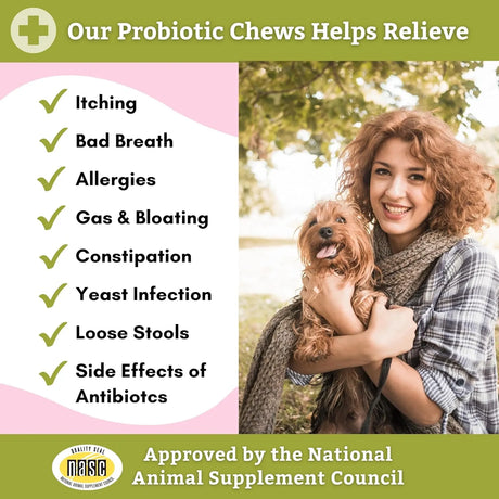 WHOLISTIC PET ORGANICS - Wholistic Pet Organics: Probiotic Chews for Dogs 120 Masticables - The Red Vitamin MX - Probióticos Para Perros - {{ shop.shopifyCountryName }}