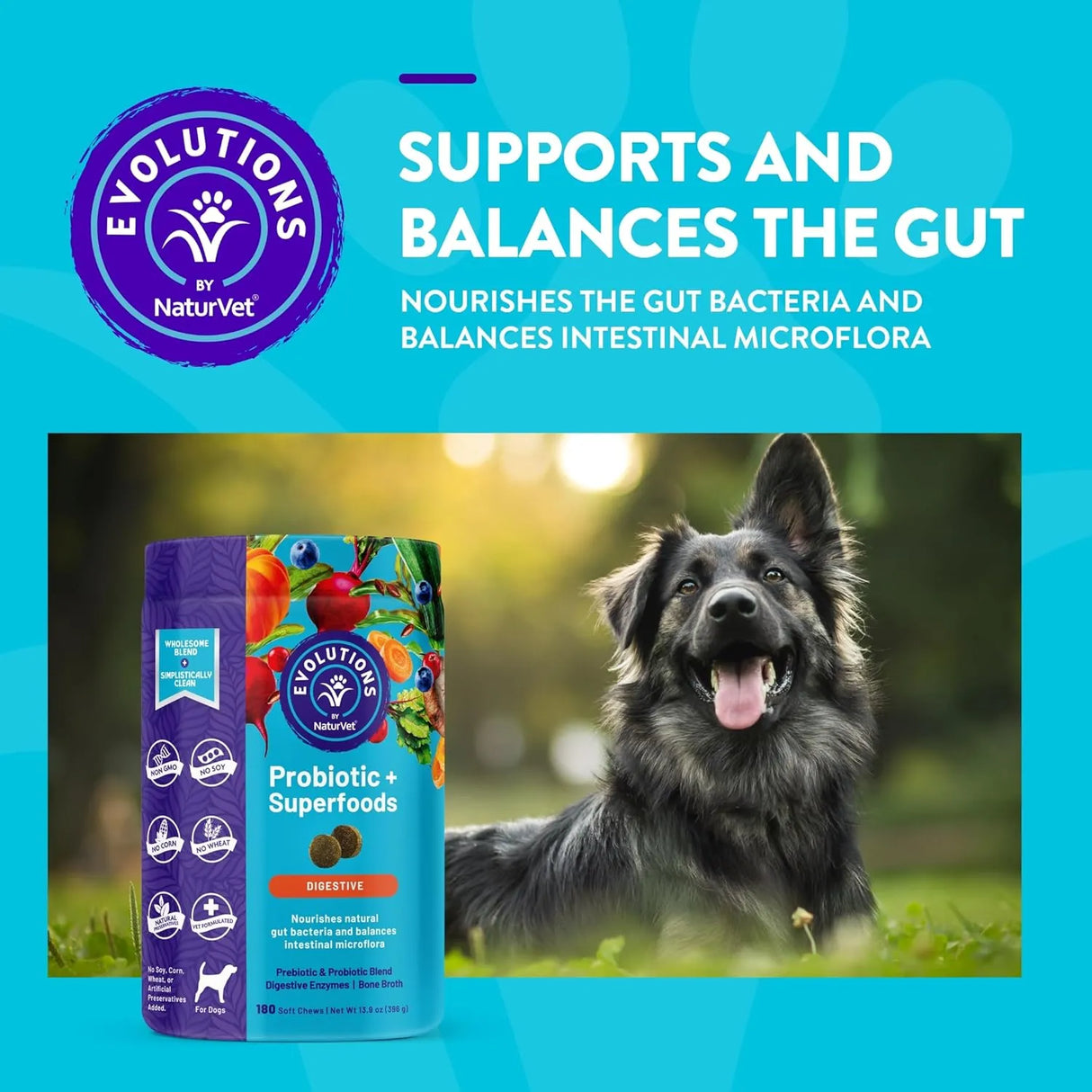 NATURVET - NaturVet Evolutions Probiotic & Superfoods 180 Masticables - The Red Vitamin MX - Probióticos Para Perros - {{ shop.shopifyCountryName }}