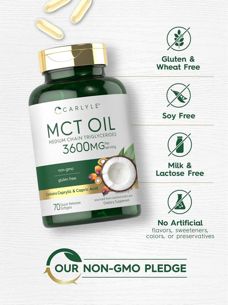 CARLYLE - Carlyle MCT Oil 3600Mg. 70 Capsulas Blandas - The Red Vitamin MX - Suplementos Alimenticios - {{ shop.shopifyCountryName }}
