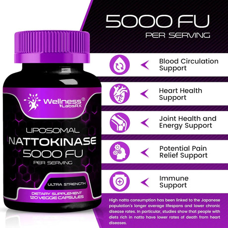 WELLNESS LABSRX - WELLNESS LABSRX Nattokinase 5000 FU 120 Capsulas - The Red Vitamin MX - Suplementos Alimenticios - {{ shop.shopifyCountryName }}
