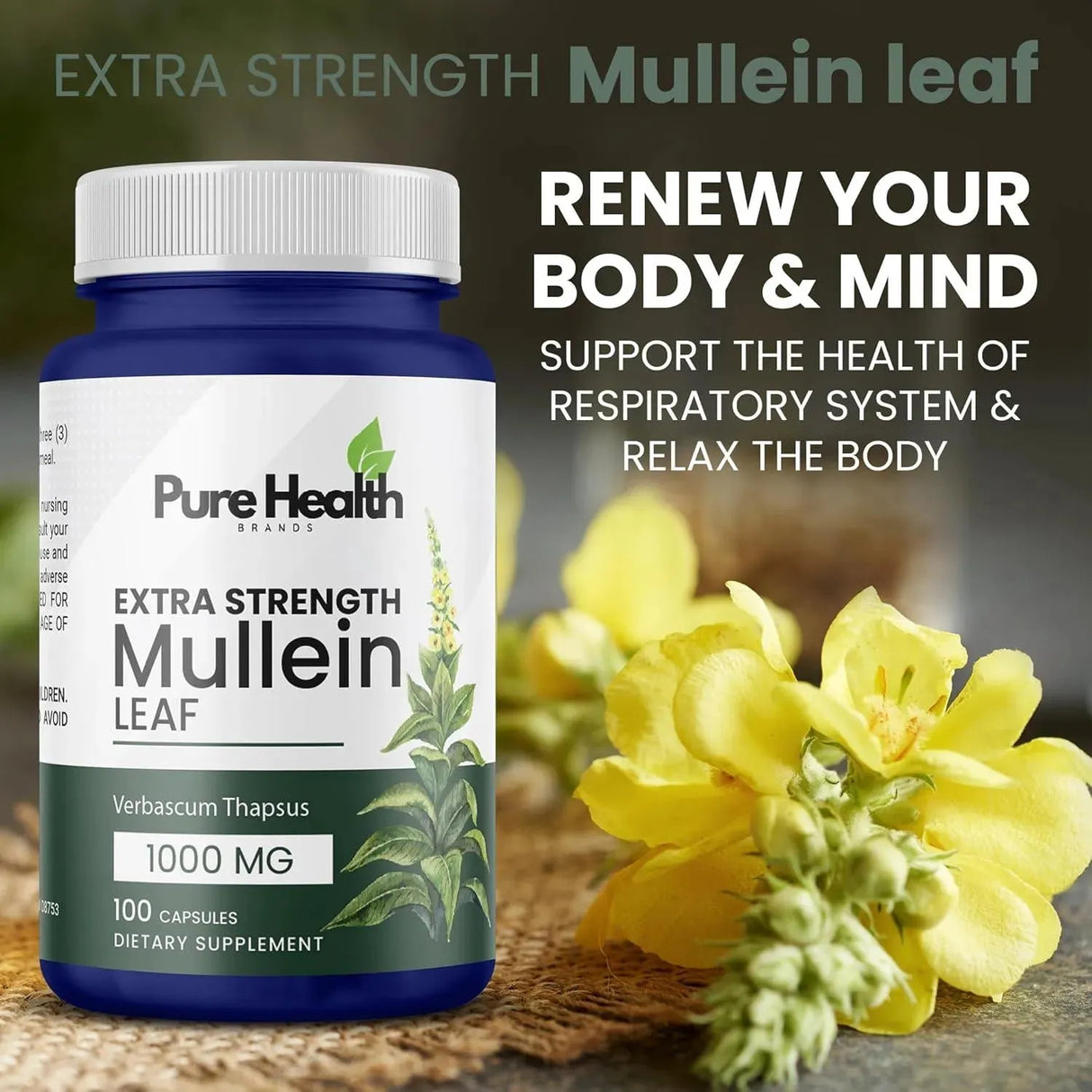 PURE HEALTH - Pure Health Lung Detox Mullein Leaf 100 Capsulas - The Red Vitamin MX - Suplementos Alimenticios - {{ shop.shopifyCountryName }}
