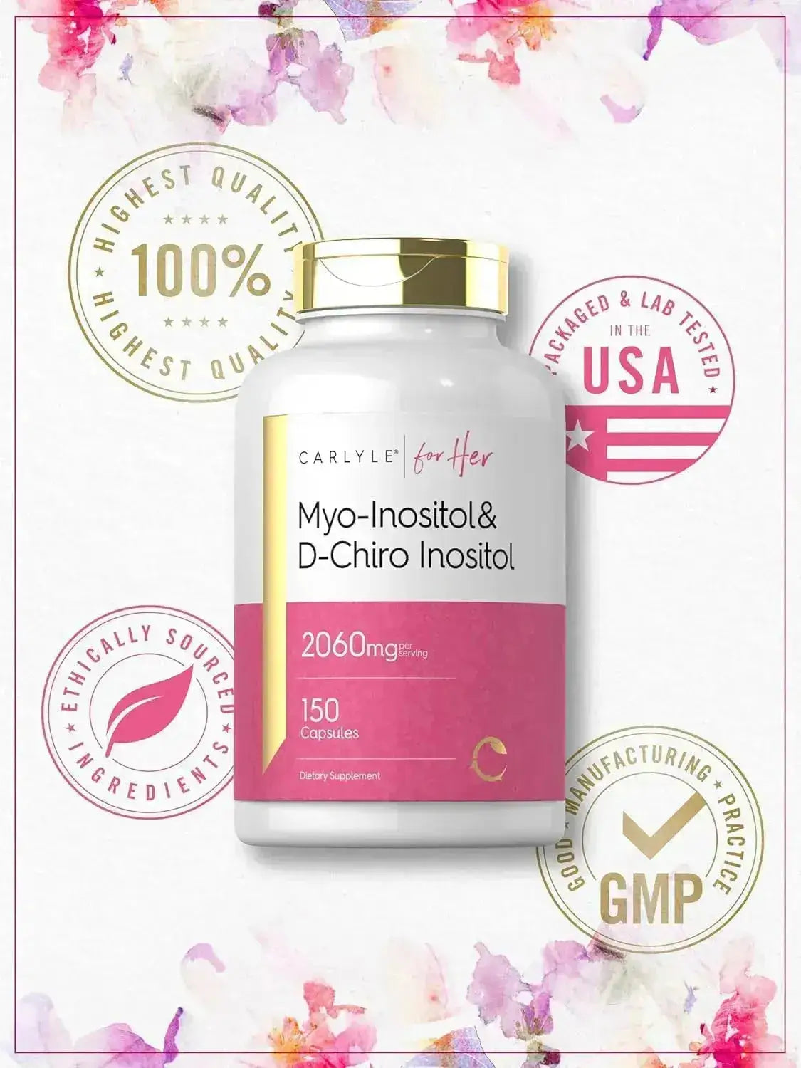 CARLYLE - Carlyle Myo-Inositol and D-Chiro Inositol 2060Mg. 150 Capsulas - The Red Vitamin MX - Suplementos Alimenticios - {{ shop.shopifyCountryName }}