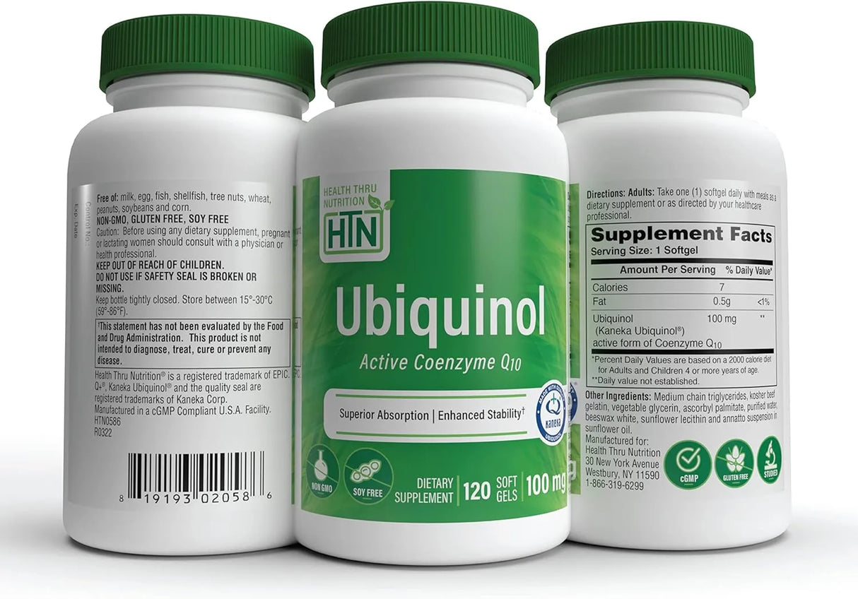 HEALTH THRU NUTRITION - Health Thru Nutrition Ubiquinol 100Mg. 120 Capsulas Blandas - The Red Vitamin MX - Suplementos Alimenticios - {{ shop.shopifyCountryName }}