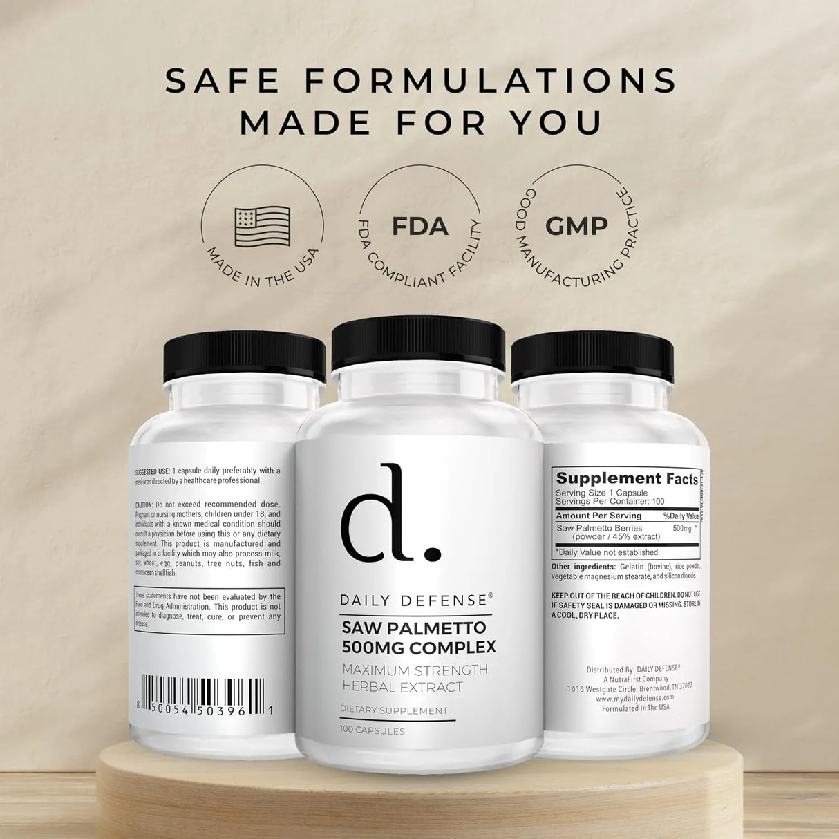 DAILY DEFENSE - Daily Defense Saw Palmetto Prostate Health 100 Capsulas - The Red Vitamin MX - Suplementos Alimenticios - {{ shop.shopifyCountryName }}