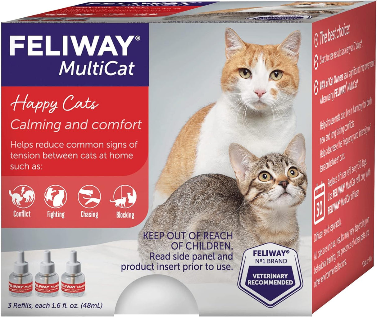 FELIWAY MultiCat 3 x 30 Day Cat Calming Refills