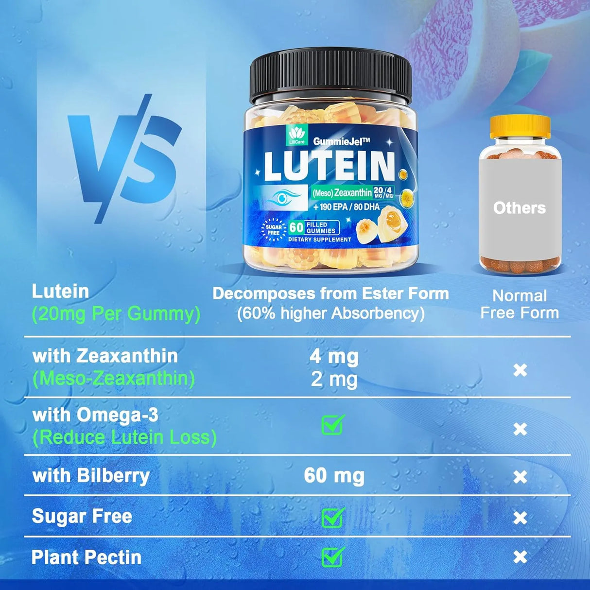 LILICARE - Lilicare Sugar Free Lutein and Zeaxanthin Gummies 60 Gomitas - The Red Vitamin MX - Suplementos Alimenticios - {{ shop.shopifyCountryName }}