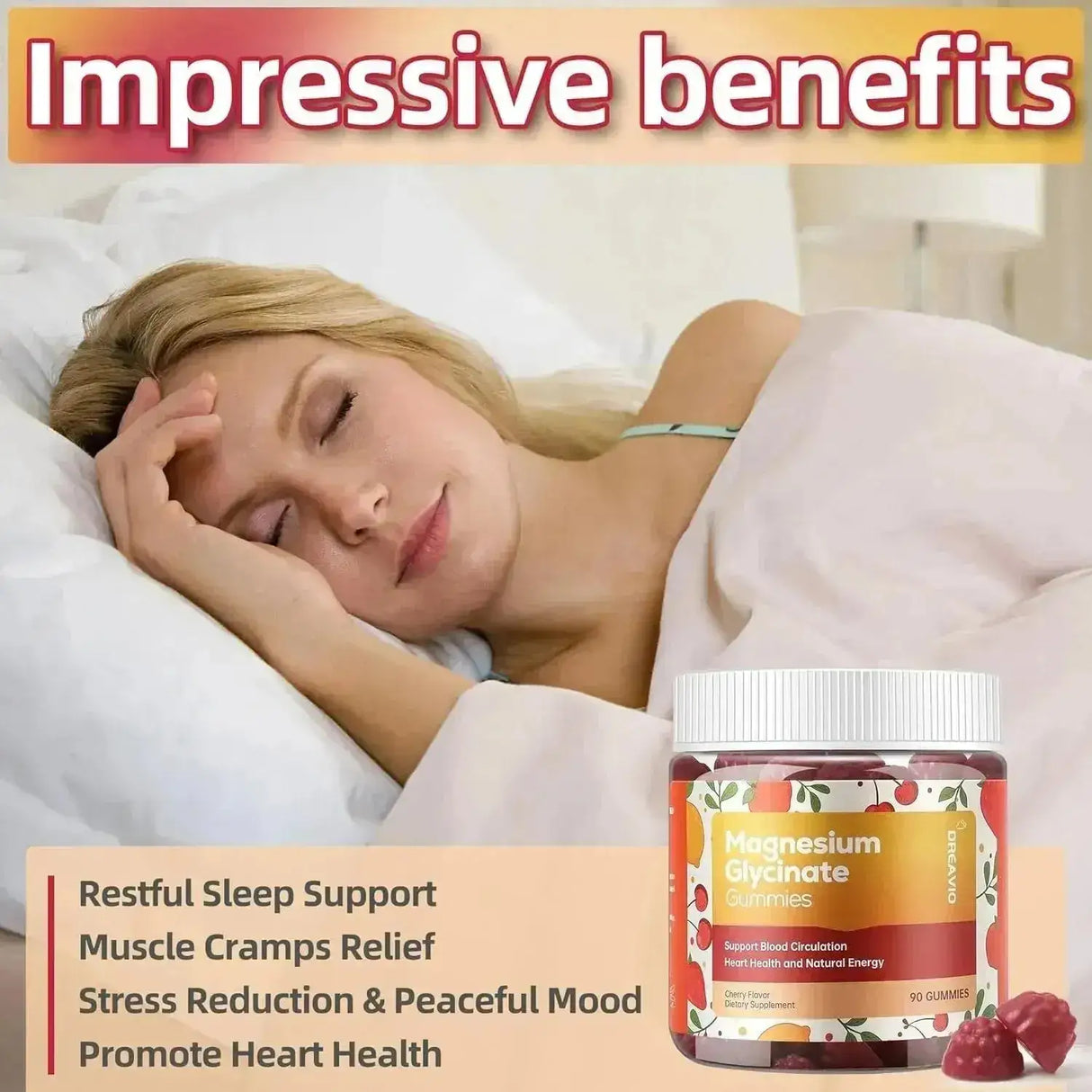 DREAVIO - DREAVIO Magnesium Glycinate Gummies 400Mg. Cherry 90 Gomitas - The Red Vitamin MX - Suplementos Alimenticios - {{ shop.shopifyCountryName }}