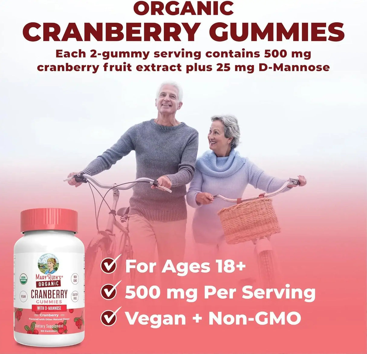 MARY RUTH ORGANICS - MaryRuth Organics Organic Cranberry Gummies 60 Gomitas - The Red Vitamin MX - Suplementos Alimenticios - {{ shop.shopifyCountryName }}