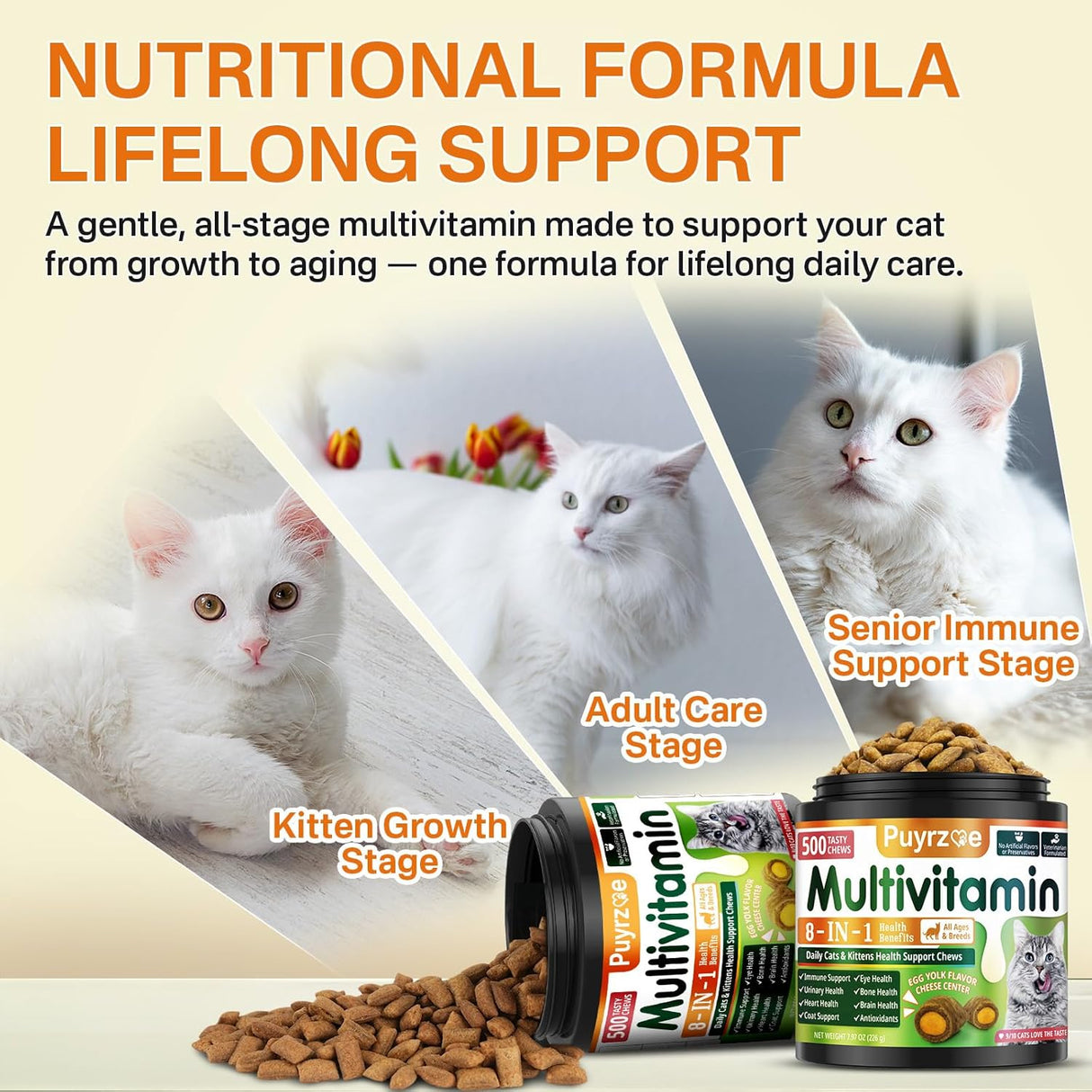 Puyrzoe Cat Multivitamin 500 Masticables