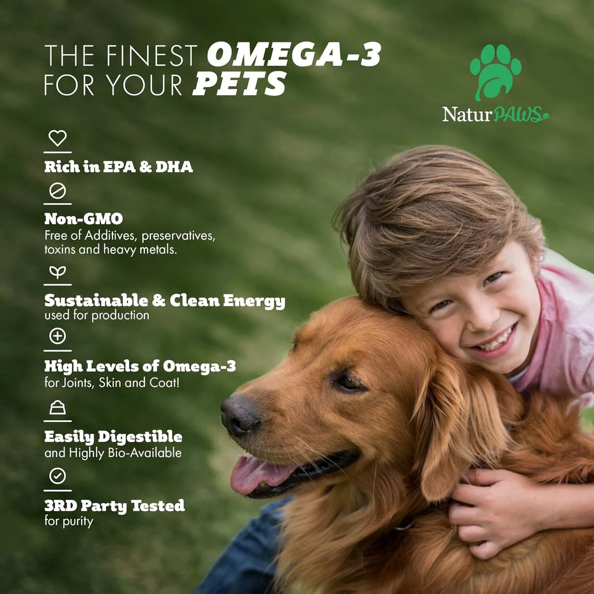 NATURPAWS - NATURPAWS Omega 3 Fish Oil Supplement for Dogs and Cats 180 Capsulas Blandas - The Red Vitamin MX - Aceite De Pescado Para Perros - {{ shop.shopifyCountryName }}